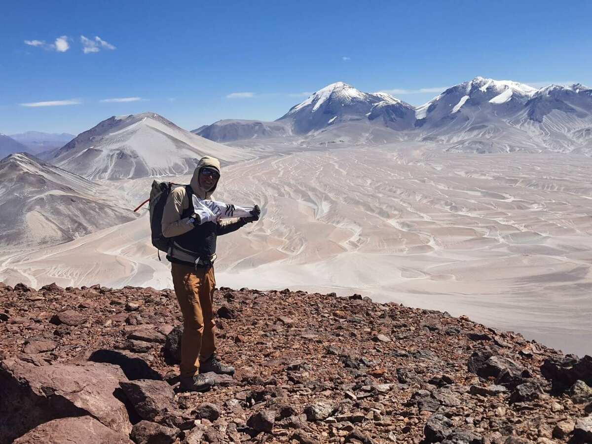 Climber on the summit