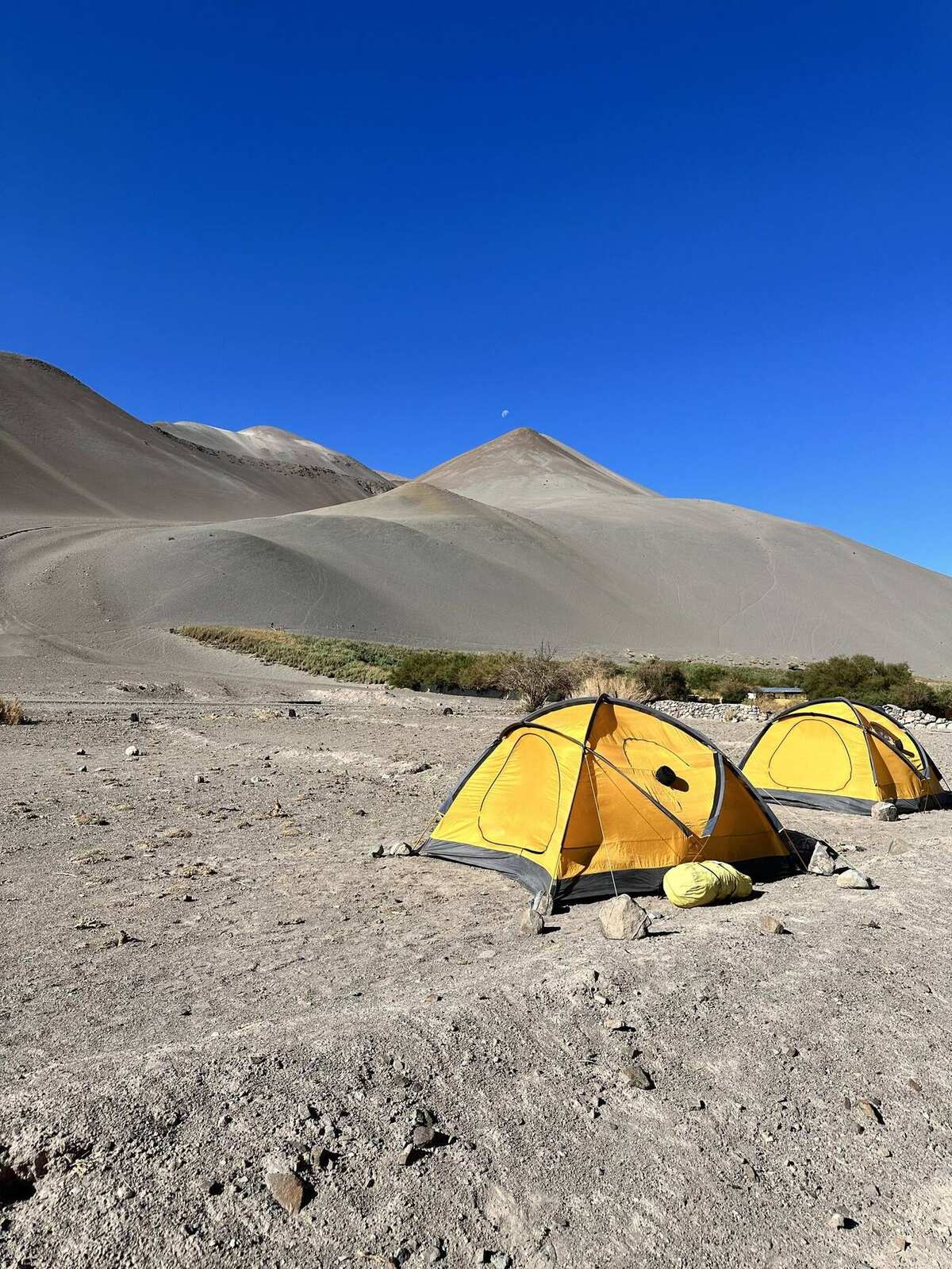 Yellow tents at high camp